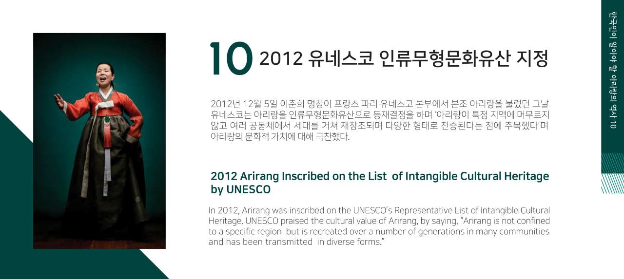아리랑 톺아보기 - 2012 유네스코 인류무형문화유산 지정